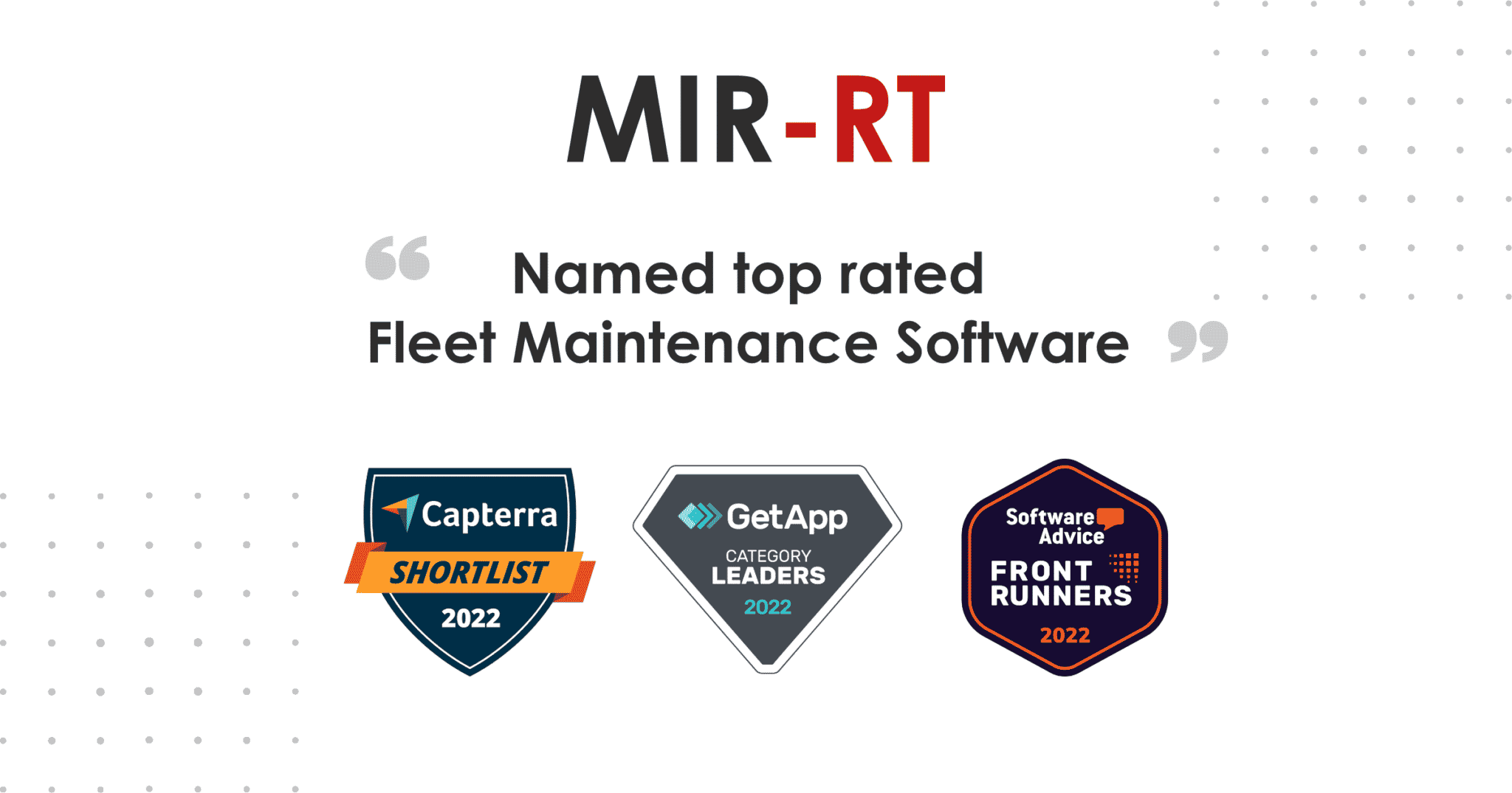 MIRRT Named Top Rated Fleet Maintenance Software on Capterra, Software