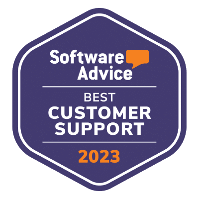 Badge meilleur soutien à la clientèle - Software Advice